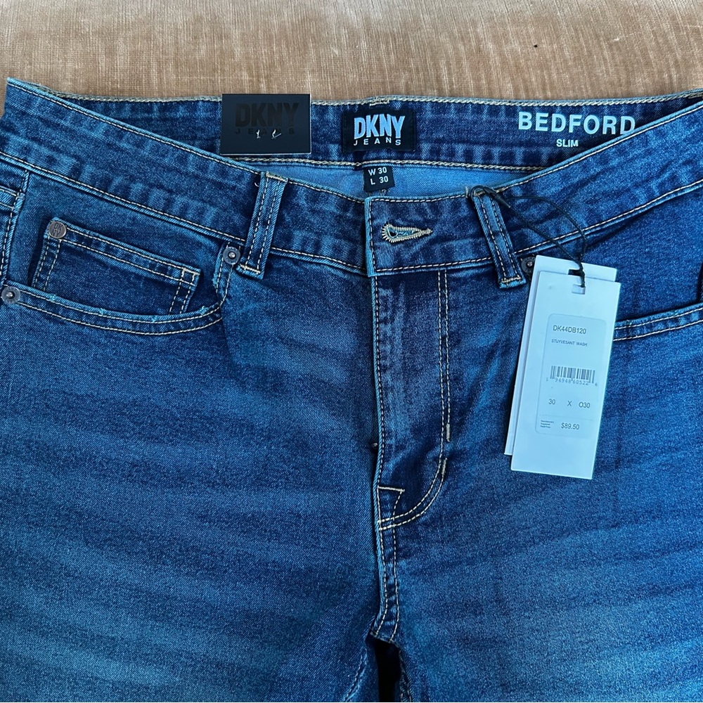 DKNY Bedford Slim Jeans in Deep Blue